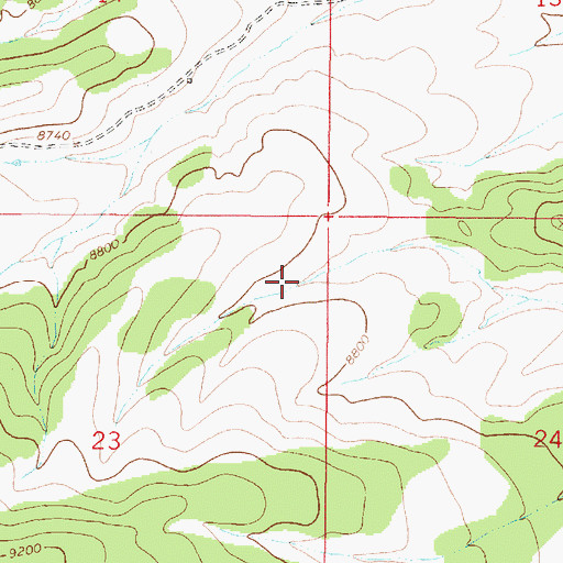 Topographic Map of John Tank, NM