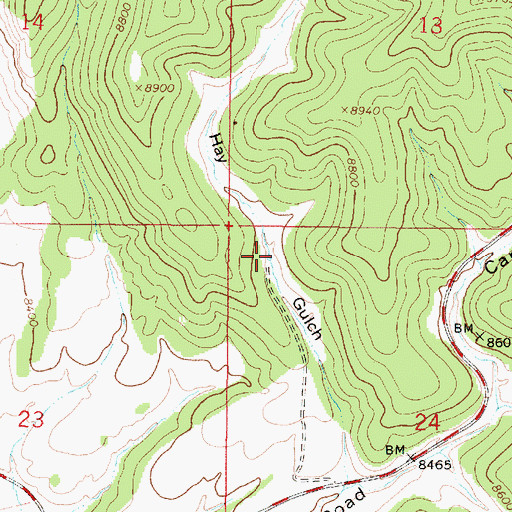 Topographic Map of Hay Gulch Tank, NM