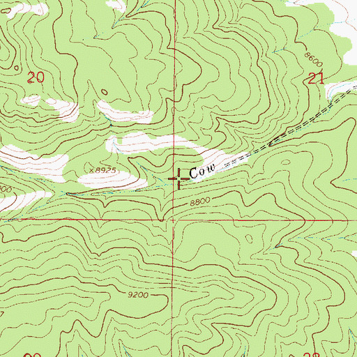 Topographic Map of Cow Creek Tank, NM