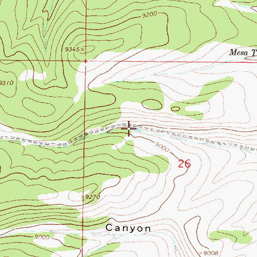 Topographic Map of Mule Canyon Tank, NM