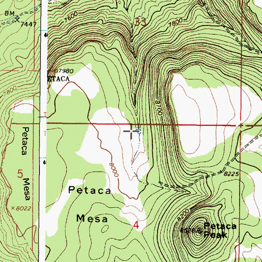 Topographic Map of Petaca Tank A, NM