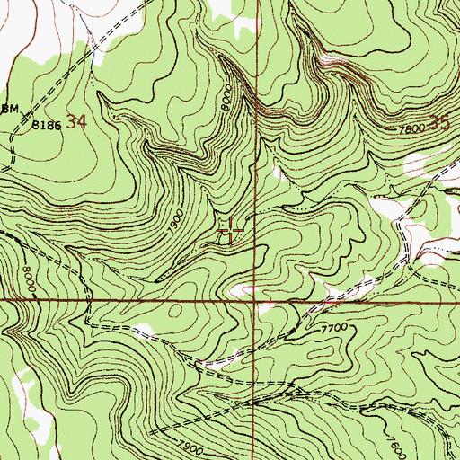 Topographic Map of Comanche Number Two Tank, NM