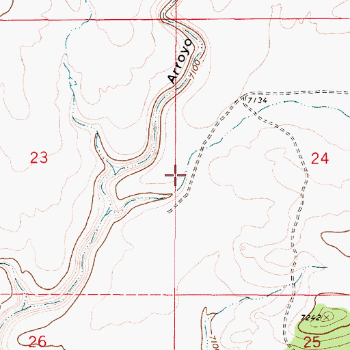 Topographic Map of Rocky Tank, NM