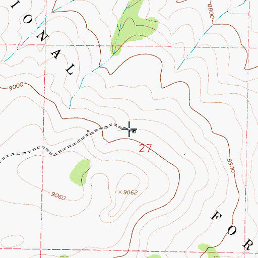 Topographic Map of Cisnero Mine Number One, NM