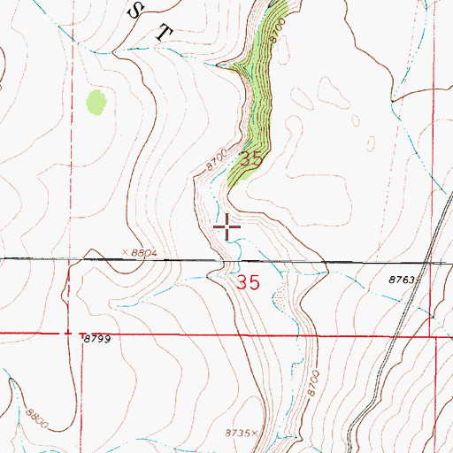 Topographic Map of T Bone Ranch, NM
