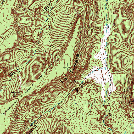 Topographic Map of East Fork Polvadera Creek, NM