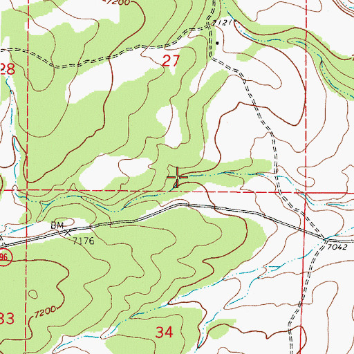 Topographic Map of Montosa Tank, NM