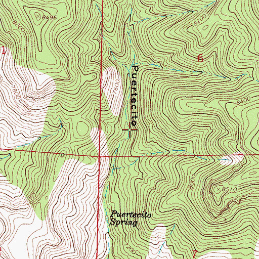 Topographic Map of Pipeline Spring, NM