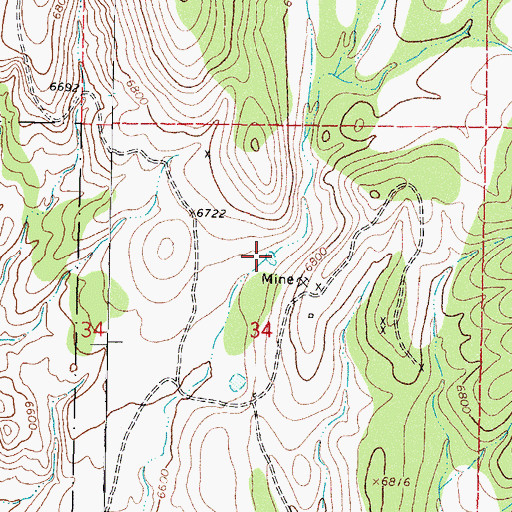 Topographic Map of Gap Tank, NM