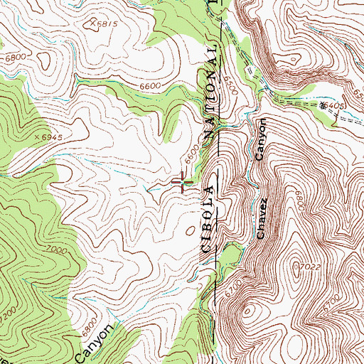 Topographic Map of Cement Tank, NM