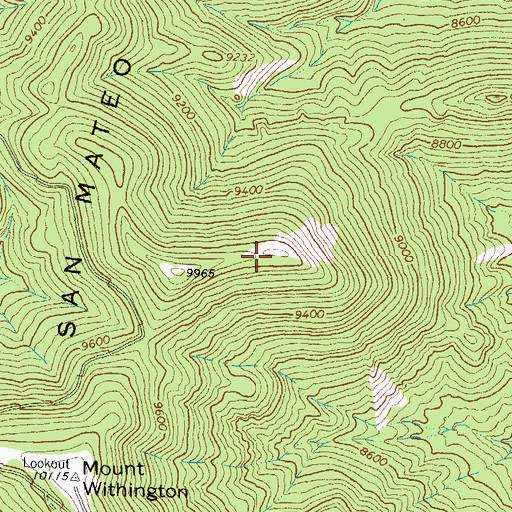 Topographic Map of Cooney Gap, NM