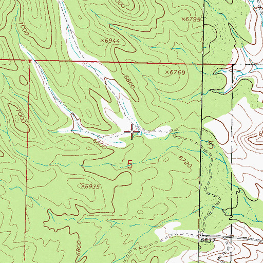 Topographic Map of Shoe Tank, NM