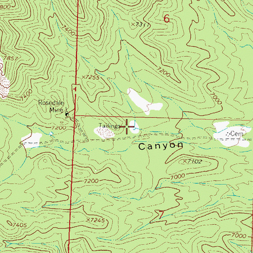 Topographic Map of Cyanide Tank, NM
