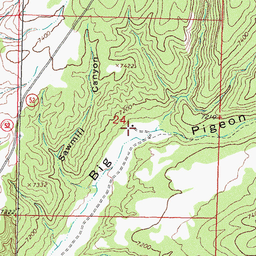 Topographic Map of Mouth of Bear Ranch, NM