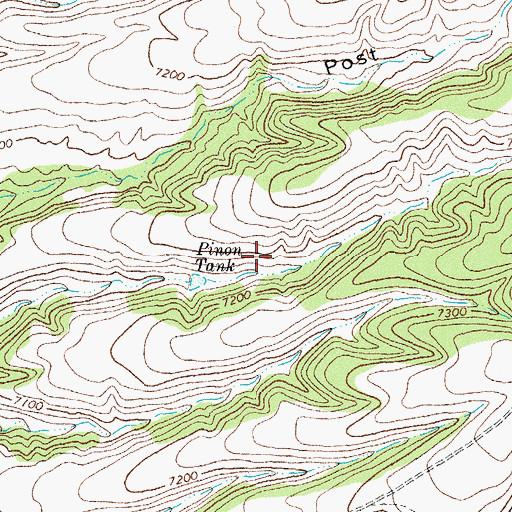 Topographic Map of Pinyon Corral, NM