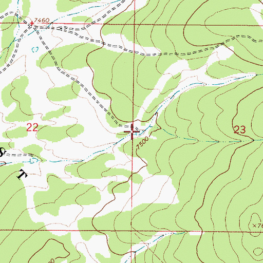 Topographic Map of Divided Tank, NM