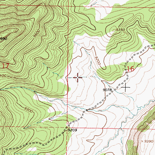 Topographic Map of Warm Spring, NM