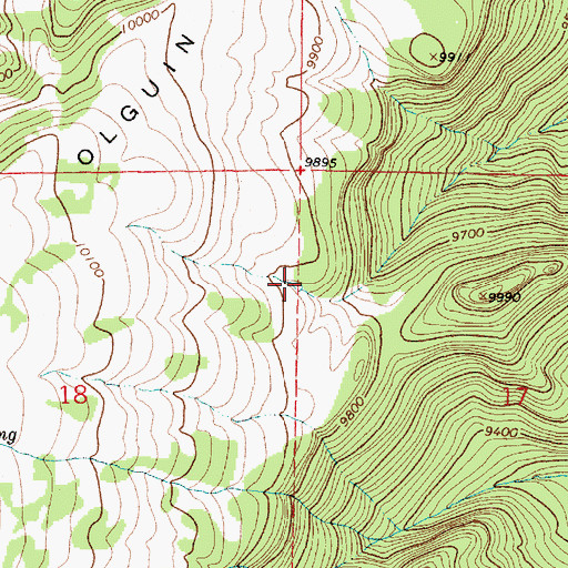 Topographic Map of Olguin Mesa Tank, NM