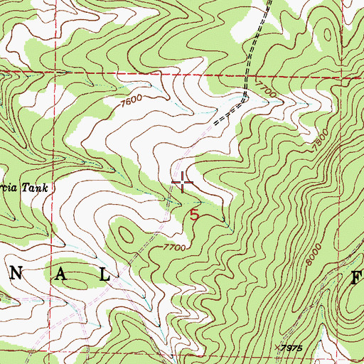 Topographic Map of Upper Lopez Tank, NM