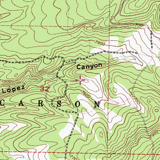 Topographic Map of Cuchilla Tank, NM