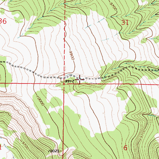 Topographic Map of Broke Off Tank, NM