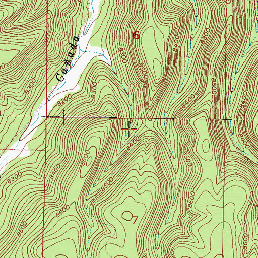 Topographic Map of Escondido Spring, NM