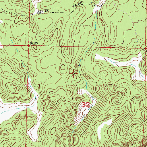 Topographic Map of Pablo Spring, NM