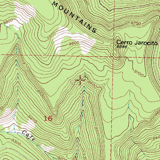 Topographic Map of Cerro Spring, NM