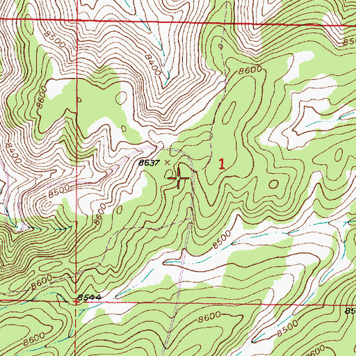 Topographic Map of Martinez Tanks, NM