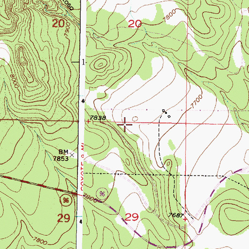 Topographic Map of La Cueba Tank, NM
