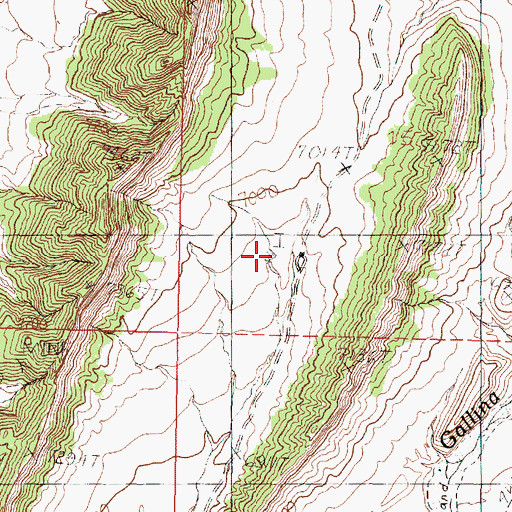 Topographic Map of South Tank, NM