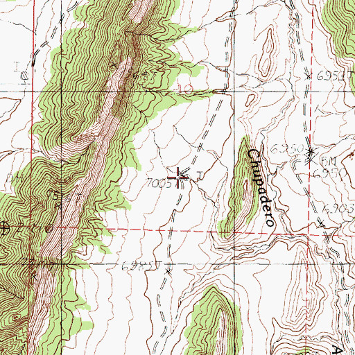 Topographic Map of Lower Tank, NM
