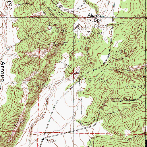 Topographic Map of Alamo Tank, NM