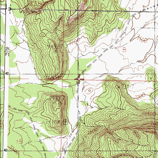 Topographic Map of Eturriage, NM