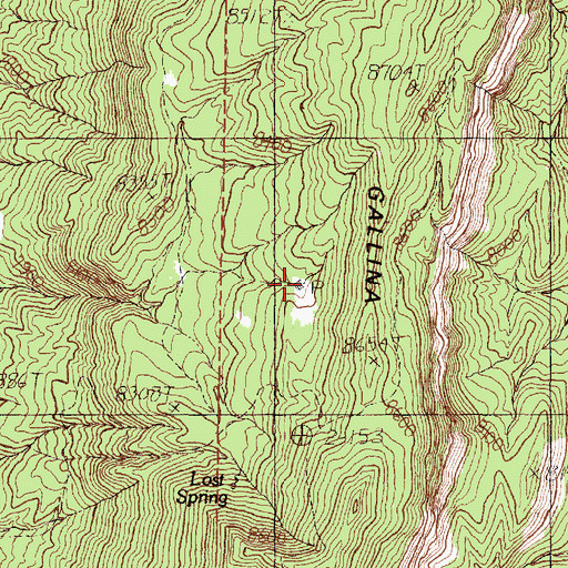 Topographic Map of Mine Tank, NM