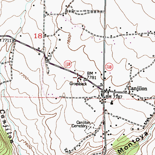 Topographic Map of Canjilon District Ranger Office, NM