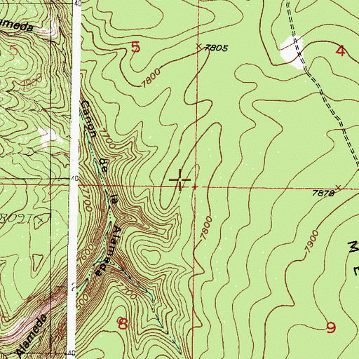Topographic Map of Valdez Tank, NM