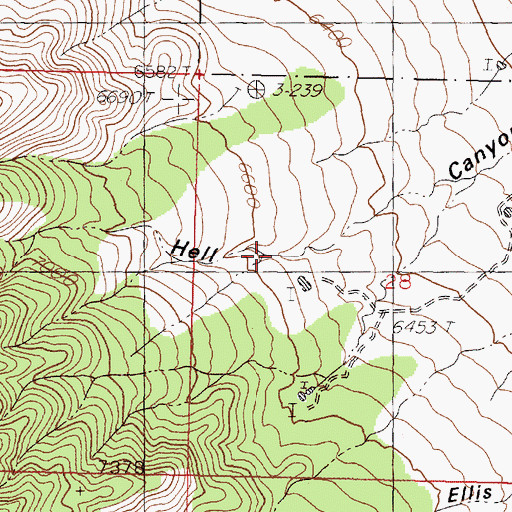 Topographic Map of TIp Top Spring, NM