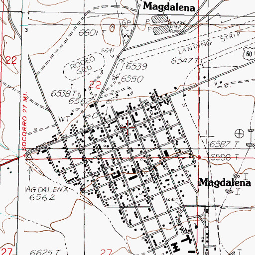 Topographic Map of Magdalena Ranger Station, NM