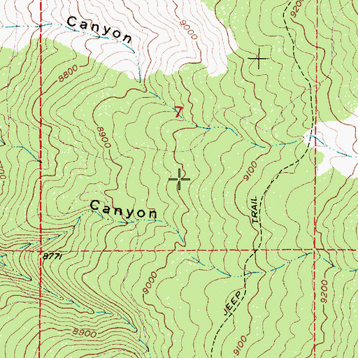 Topographic Map of Llamo Tank, NM