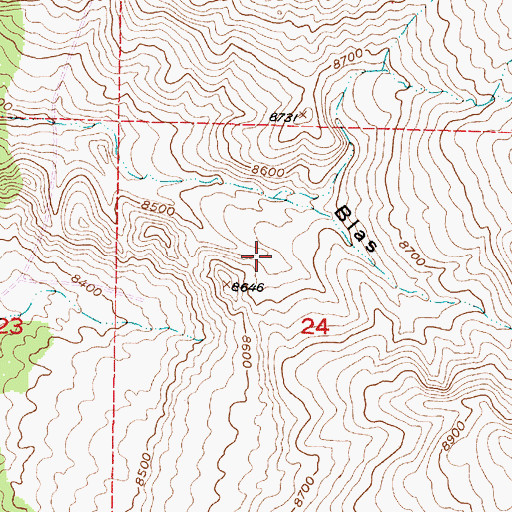 Topographic Map of Sheep Tank, NM