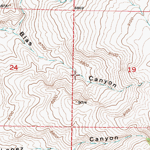 Topographic Map of Lucky Tank, NM