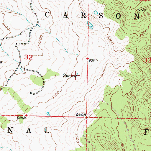 Topographic Map of East Sisneras Spring, NM