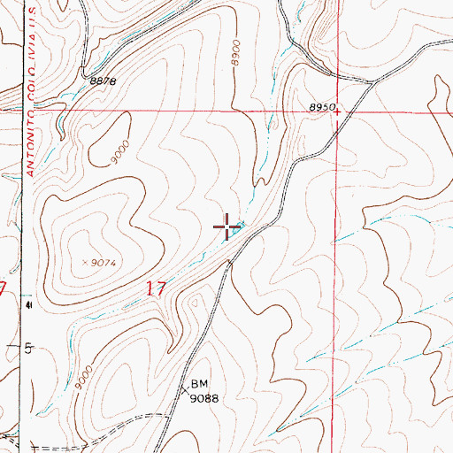 Topographic Map of Felipe Tank, NM