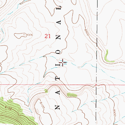 Topographic Map of Aquaje Tank, NM