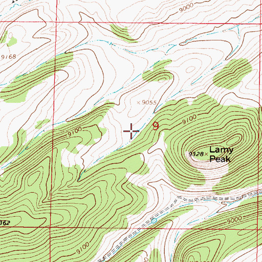 Topographic Map of South Cisneros, NM