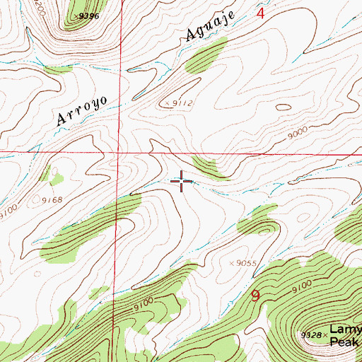 Topographic Map of North Cisneros, NM