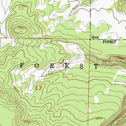 Topographic Map of Pinon Tank, NM