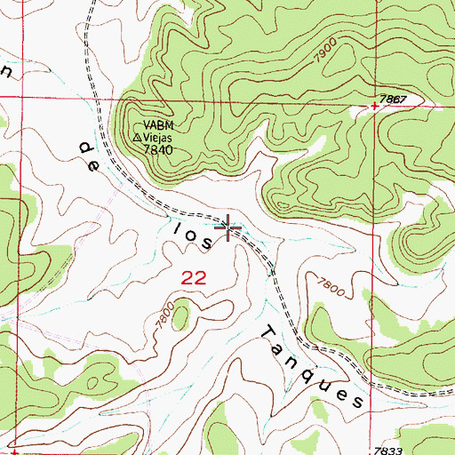 Topographic Map of Tank Twenty-two, NM