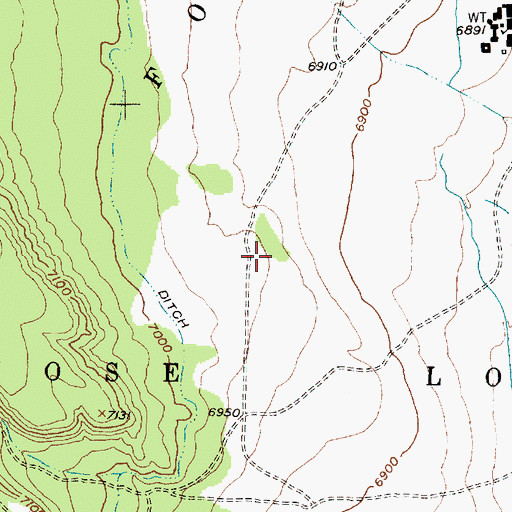 Topographic Map of El Rito Trick Tank, NM